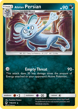 Alolan Persian card image