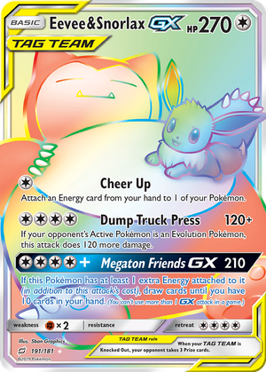 Eevee & Snorlax GX card image