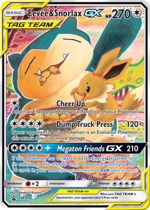 Eevee & Snorlax GX card image