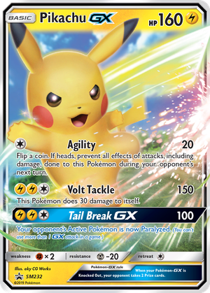 Pikachu GX card image