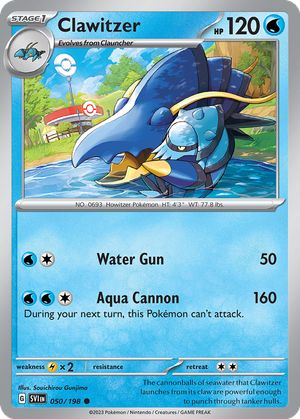 Clawitzer card image