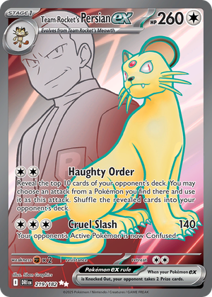 Team Rocket's Persian ex card image