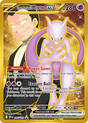 Team Rocket's Mewtwo ex card image