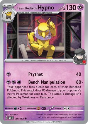 Team Rocket's Hypno card image