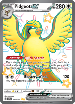 Pidgeot ex card image