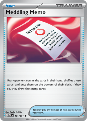 Meddling Memo card image