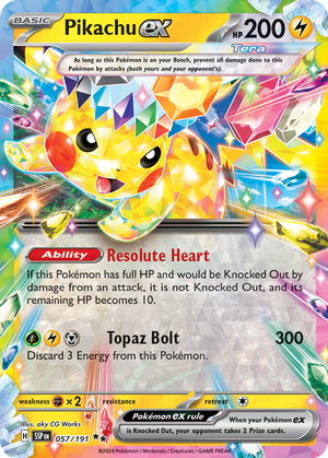 Pikachu ex card image