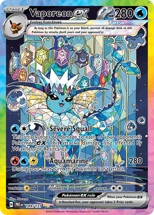 Vaporeon ex card image