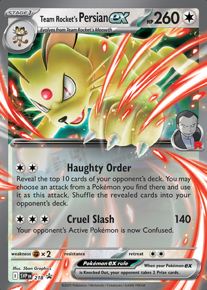 Team Rocket's Persian ex card image