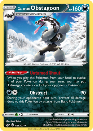 Galarian Obstagoon card image