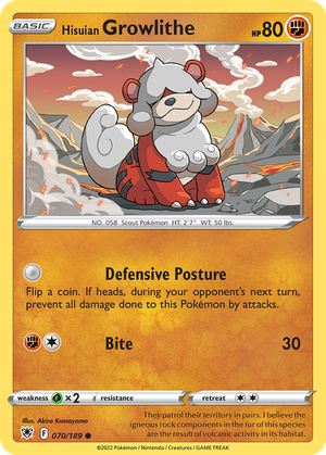 Hisuian Growlithe card image