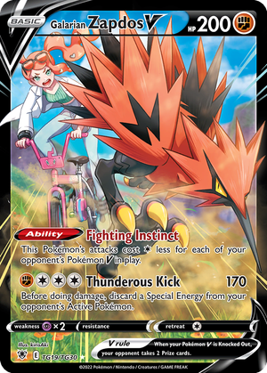 Galarian Zapdos V card image