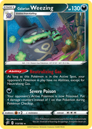 Galarian Weezing card image