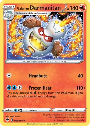 Galarian Darmanitan card image