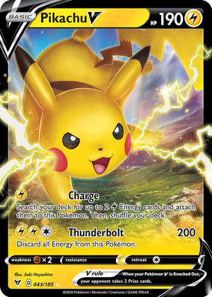 Pikachu V card image
