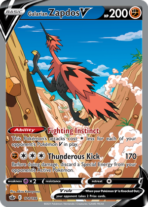 Galarian Zapdos V card image