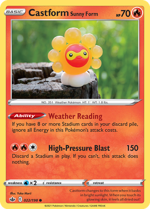 Castform Sunny Form card image