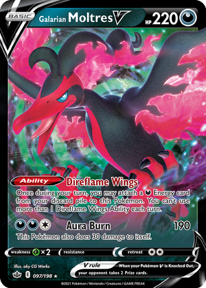 Galarian Moltres V card image