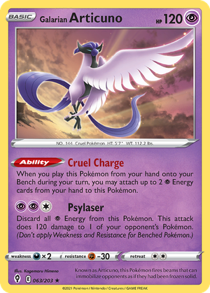 Galarian Articuno card image