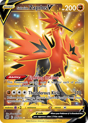 Galarian Zapdos V card image