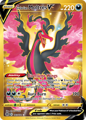 Galarian Moltres V card image