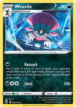 Weavile card image