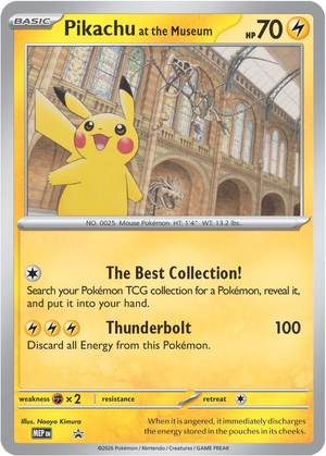 Pikachu at the Museum card image