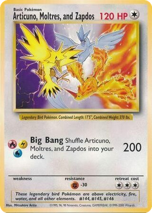 Articuno, Moltres, and Zapdos card image