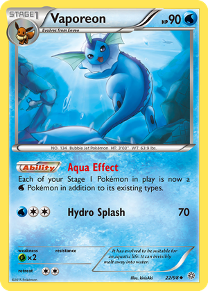 Vaporeon card image
