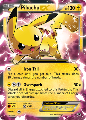 Pikachu EX card image